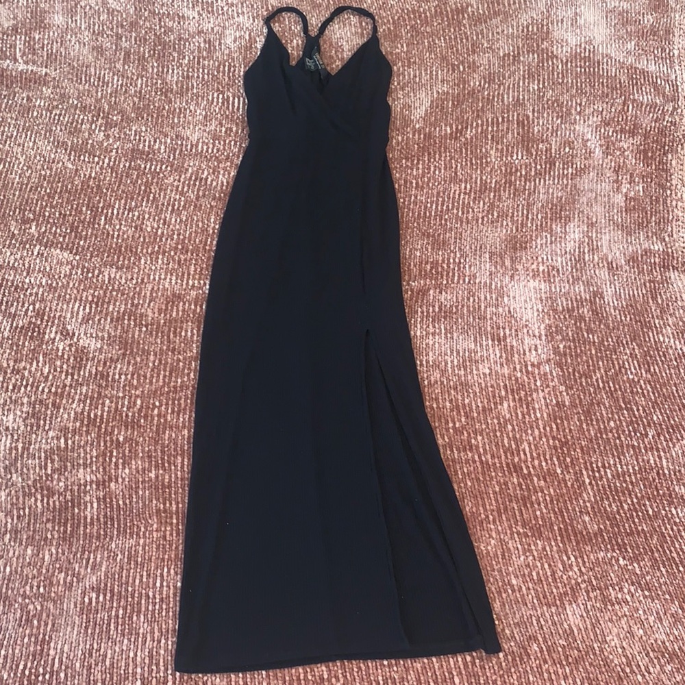 Body con fit black dress